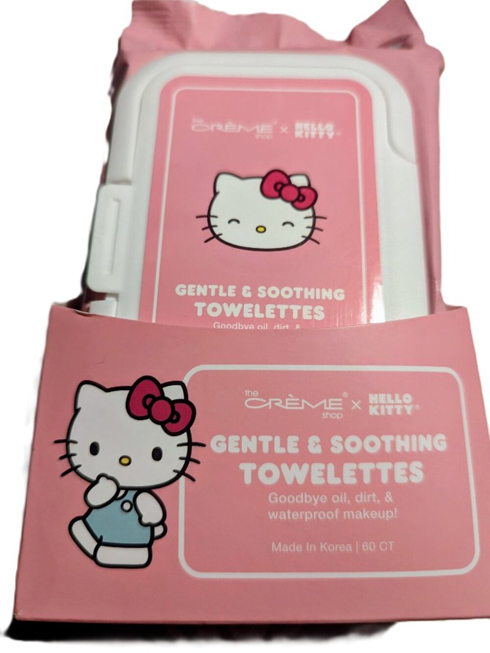 60 New Sealed The Creme Shop Hello Kitty Gentle & Soothing Towelettes